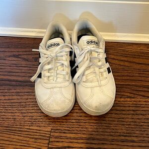 Adidas Superstar Foundation White Sneakers Black Stripes Kids